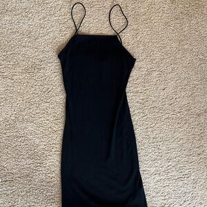 Hot black midi dress body con - very stretchy and soft